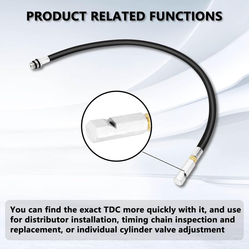 RAMATA Whistle Thread Top Dead Center Indicator, Universal Top Dead Center Indicator with 14mm 18mm Spark Plug Ports for Distributor Installation, Timing, Valve Adjustment Replace 8016MRG 33650 7880 - Image 3